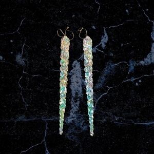 2x Clear Icicle Ice Ornament Collectible Christmas Ornament Holiday